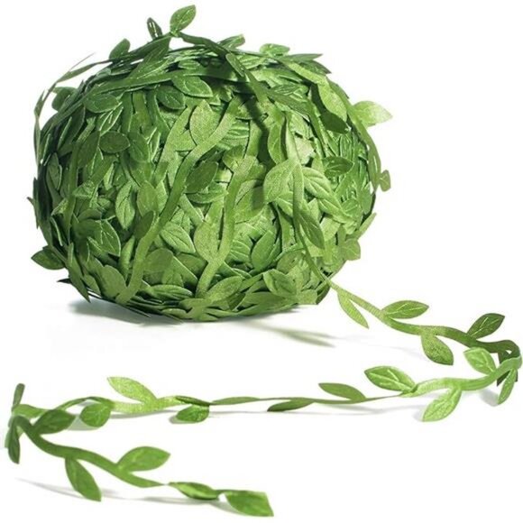 265 Ft Leaf Ribbon, Artificial Vines Leaves String Trim Ribbon Wild Jungle - Picture 8 of 8